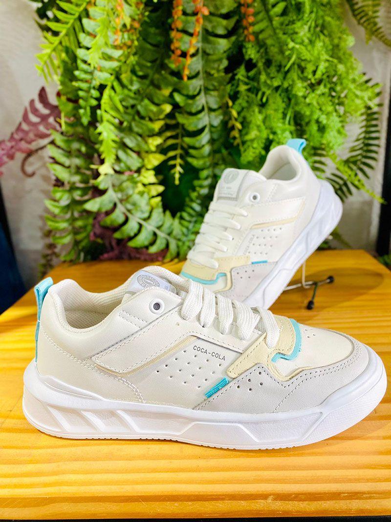 Sapato Coca Cola Feminino Branco TENIS CANO ALTO COCA COLA BRANCO