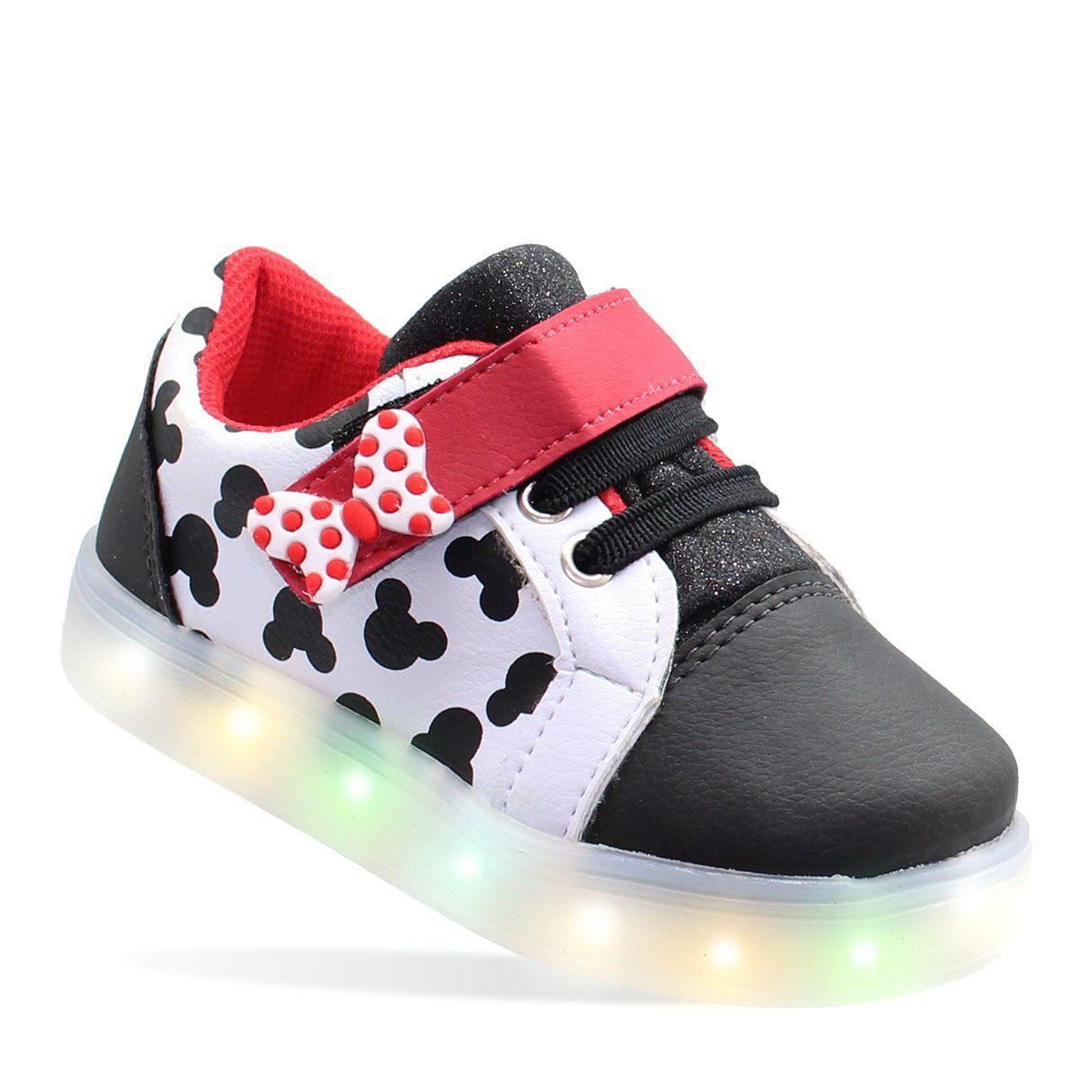 Tenis com Luz de Led laço minnie infantil feminino meninas criança -  Kidstep - Calçados Infantis - Magazine Luiza