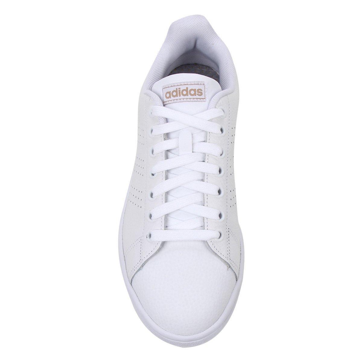 tênis adidas advantage couro feminino