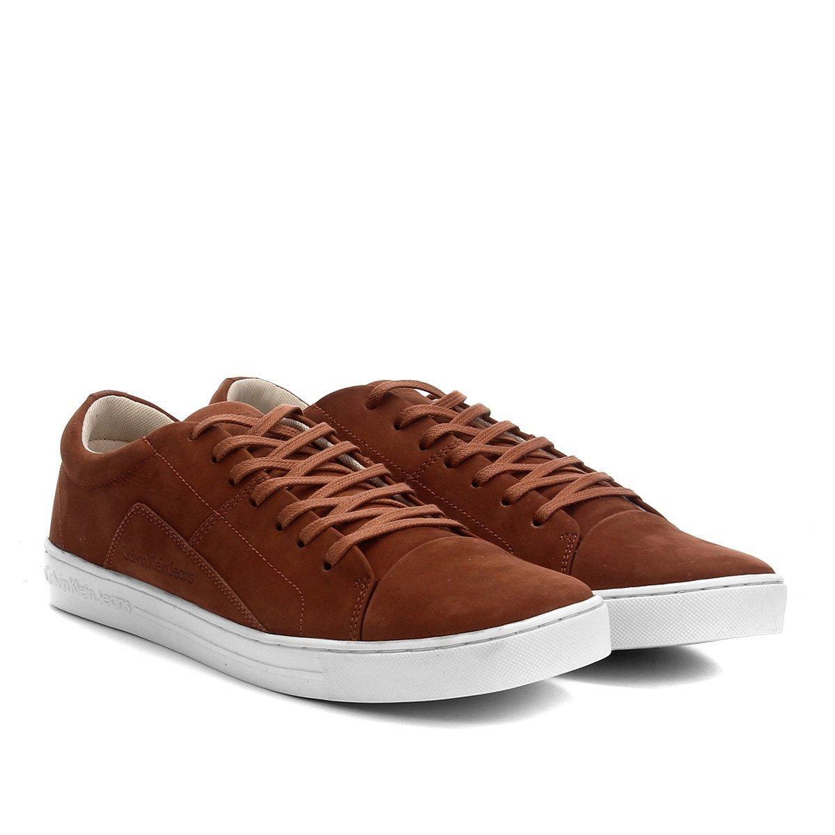 tenis calvin klein couro