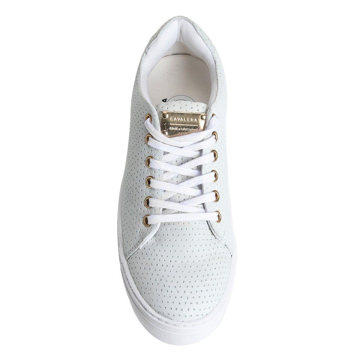 tenis couro cavalera marina