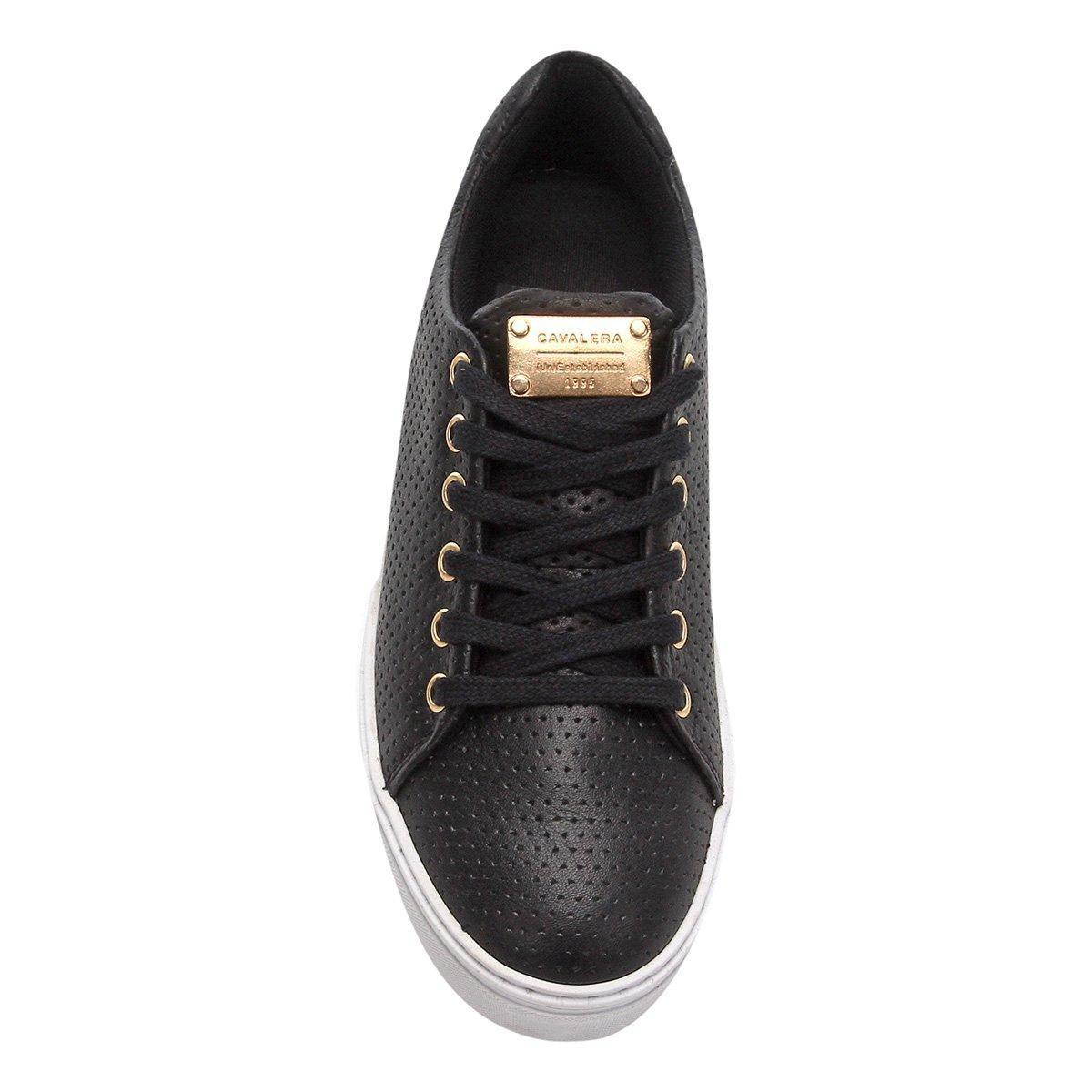 tenis couro cavalera marina