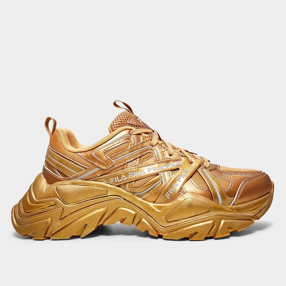 Feminino Bronze Fila Disruptor Bronze Tênis Couro Fila Electrove