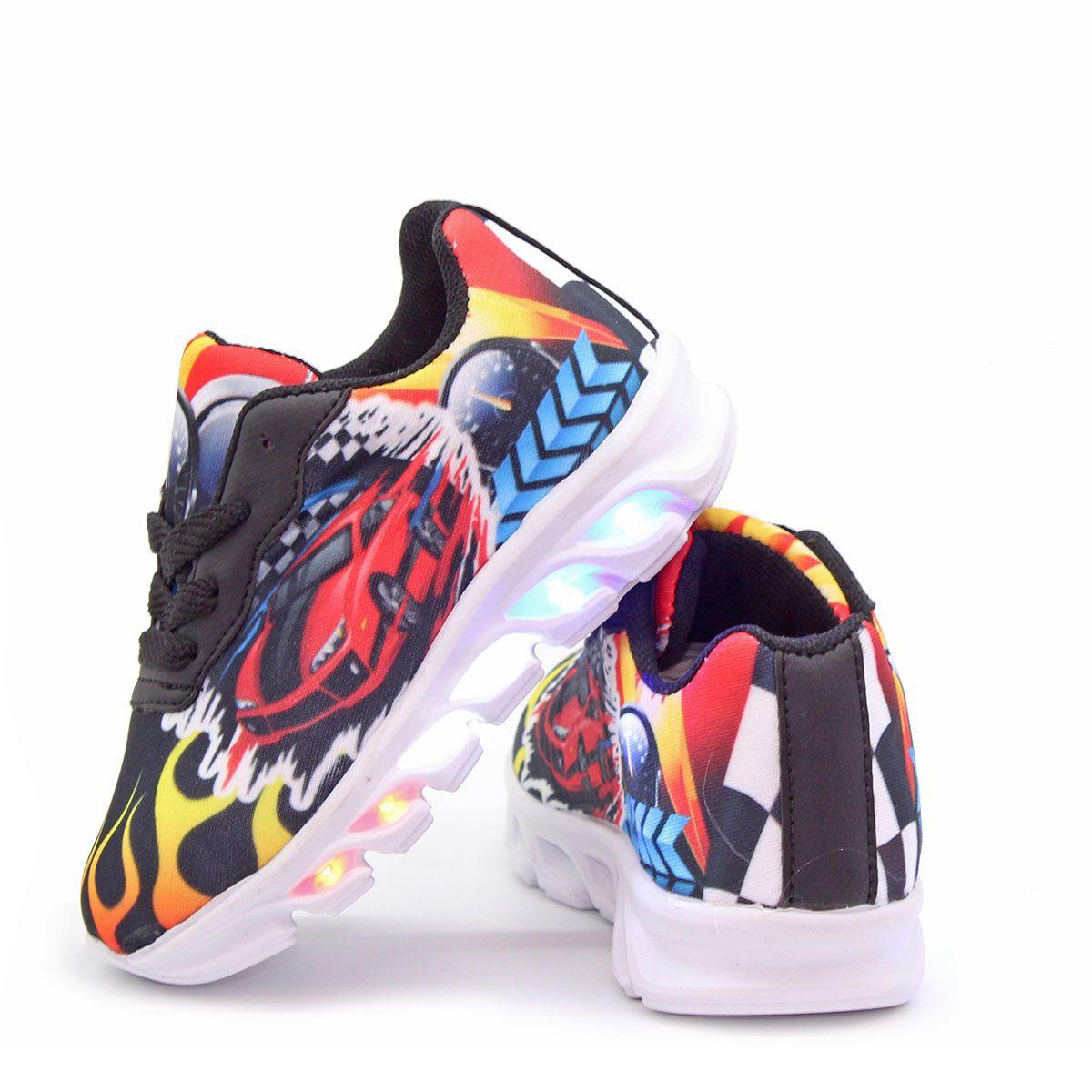 tenis carros com luz