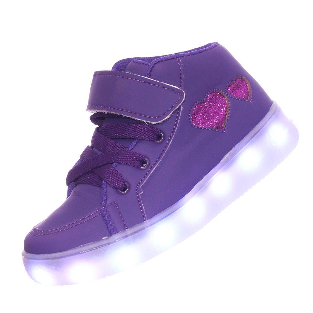 tenis de led infantil recarregavel