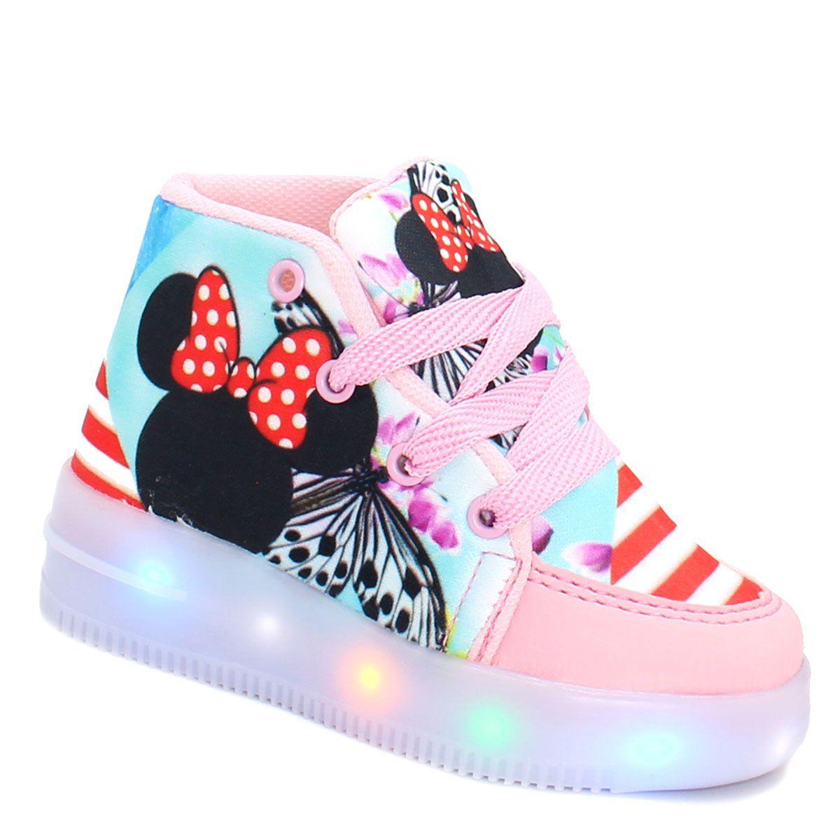 Tenis de led luz botinha minnie infantil feminino meninas - EDS - Calçados  Infantis - Magazine Luiza