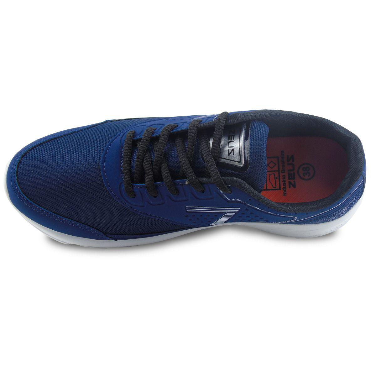 tênis esportivo masculino zeus caminhada com cadarço