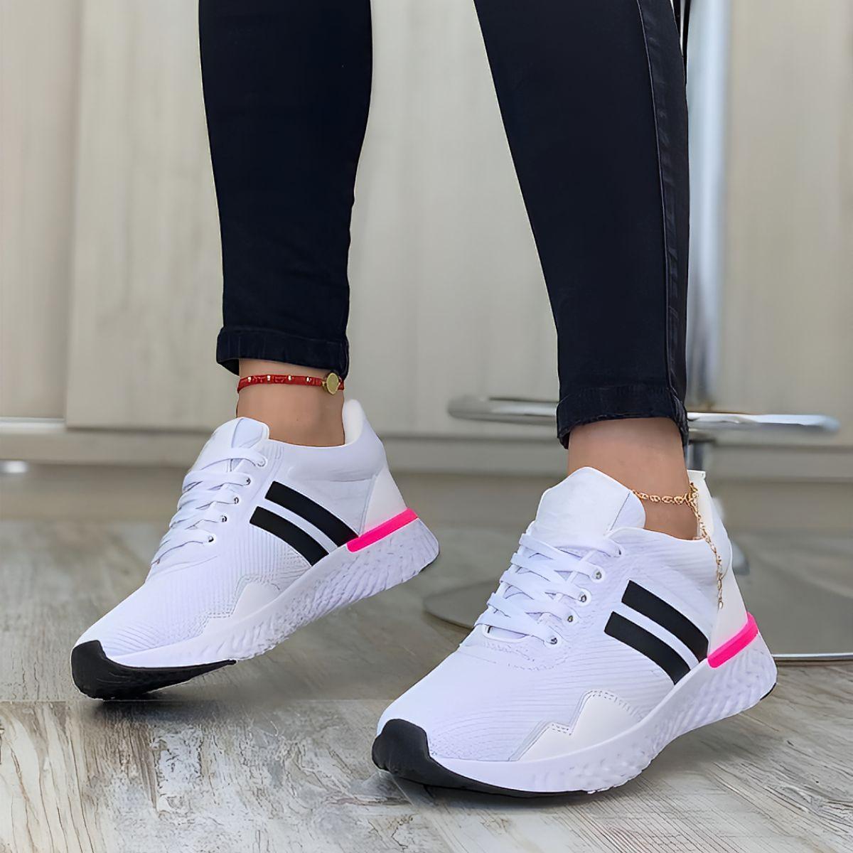 Academia Feminino Tenis Caminhada Feminino Com Amortecedor Tênis