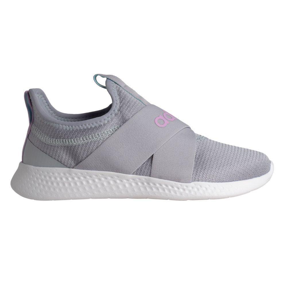 tenis adidas cinza com rosa feminino