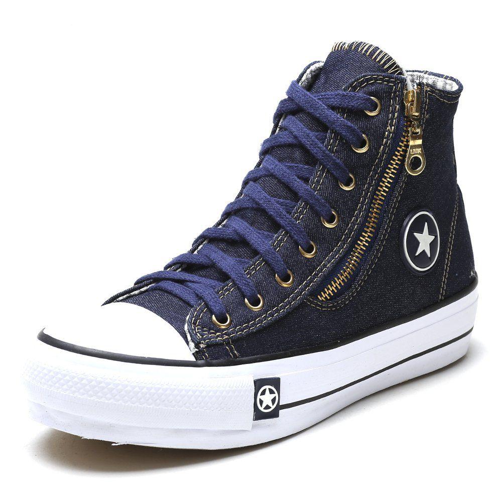 All Star Converse Cano Alto Azul Marinho Tênis Cano All Star Cano