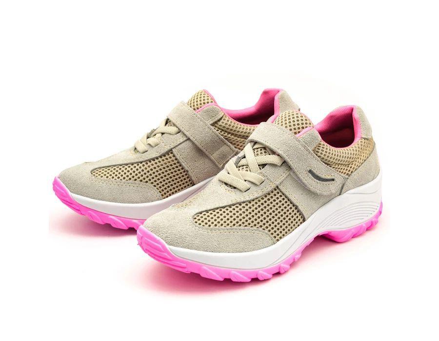 tenis feminino de couro para caminhada