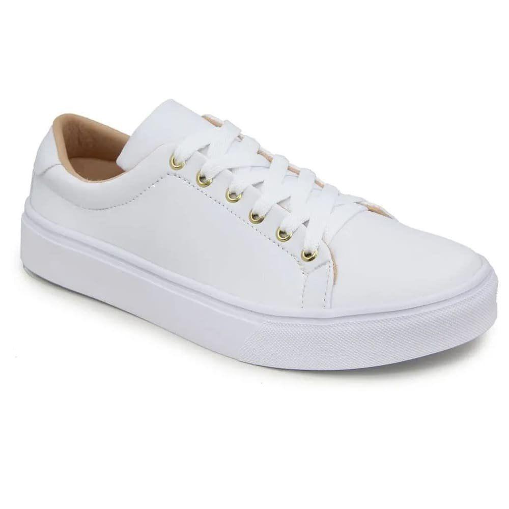Tênis feminino casual branco cano baixo conforto - BALLUGA - Calçados  Femininos - Magazine Luiza