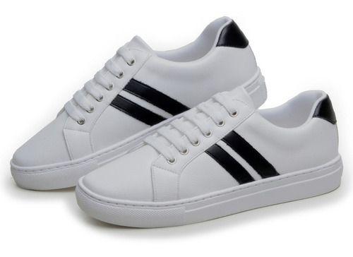 tenis feminino branco com listras pretas