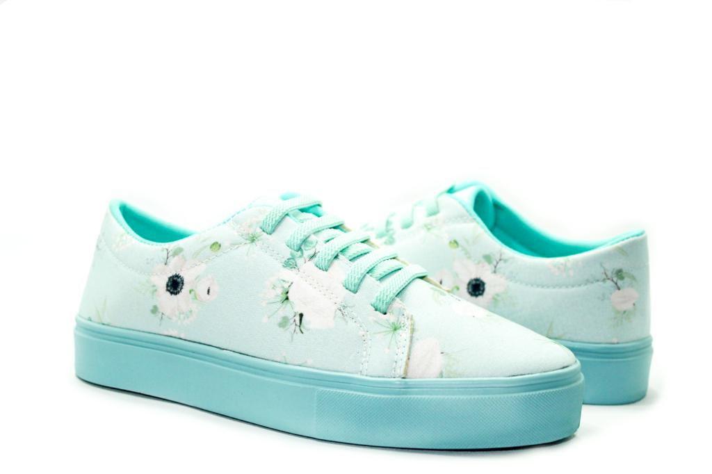 tenis feminino verde agua