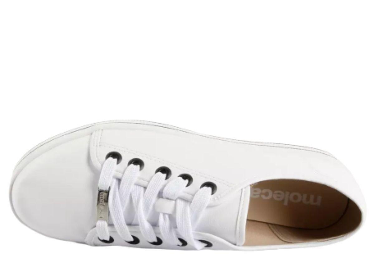 tênis feminino casual flatform listras moleca
