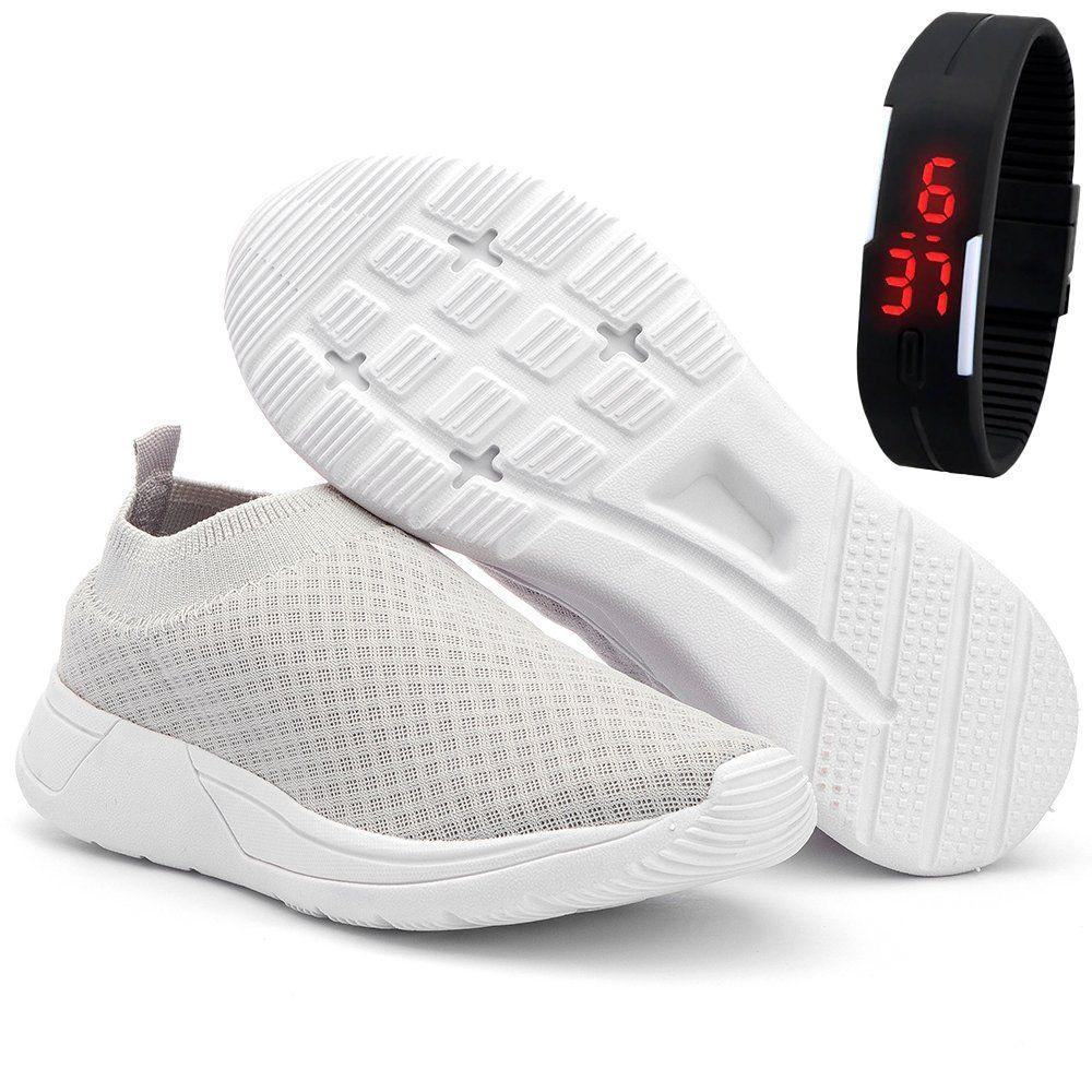 tenis sem cadarço cinza