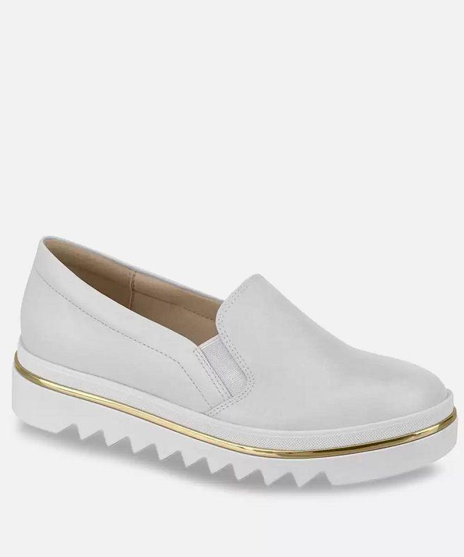 Tênis Feminino Casual Slip On Flatform Tratorado Beira Rio Branco - 4219405  - Slipper / Slip On Feminino - Magazine Luiza