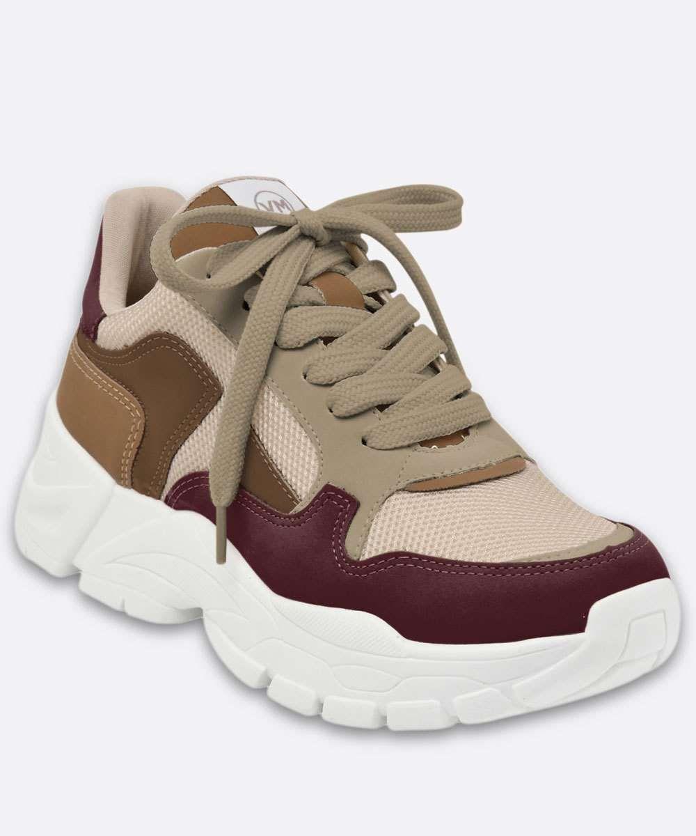 Tênis Feminino Chunky Sneaker Recortes Via Marte - Calçados Femininos -  Magazine Luiza