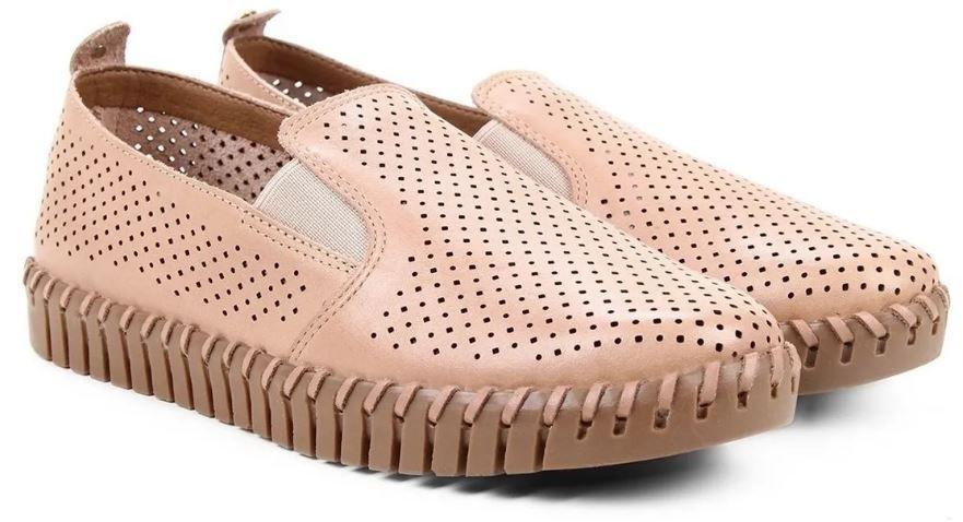 Tênis feminino em couro slip on bottero 315601 recortes a laser - Slipper /  Slip On Feminino - Magazine Luiza