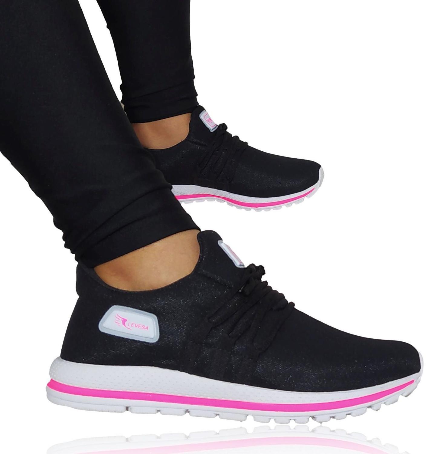 Tênis Feminino Esportivo Adulto Caminhada Pra Mulher Confortável - Levesa  Shoes - Tênis para Academia - Magazine Luiza