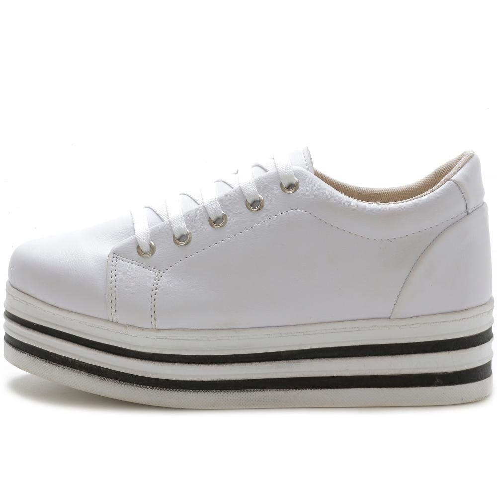 tenis feminino branco flatform