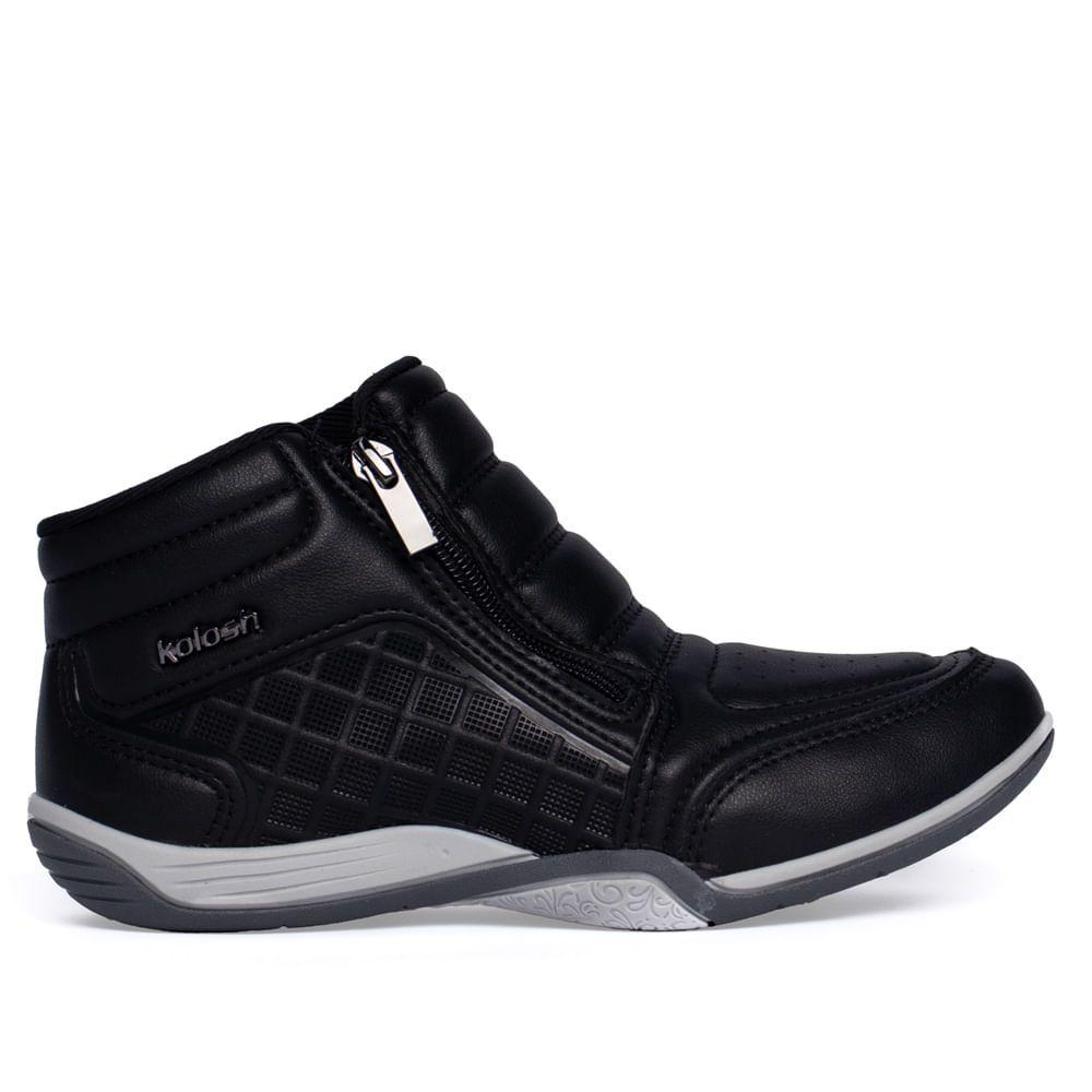 Kolosh Tenis Feminino Alto Preto Tenis Botinha Kolosh Kolosh Cano
