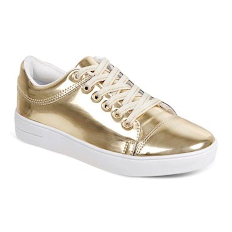 tênis feminino dourado