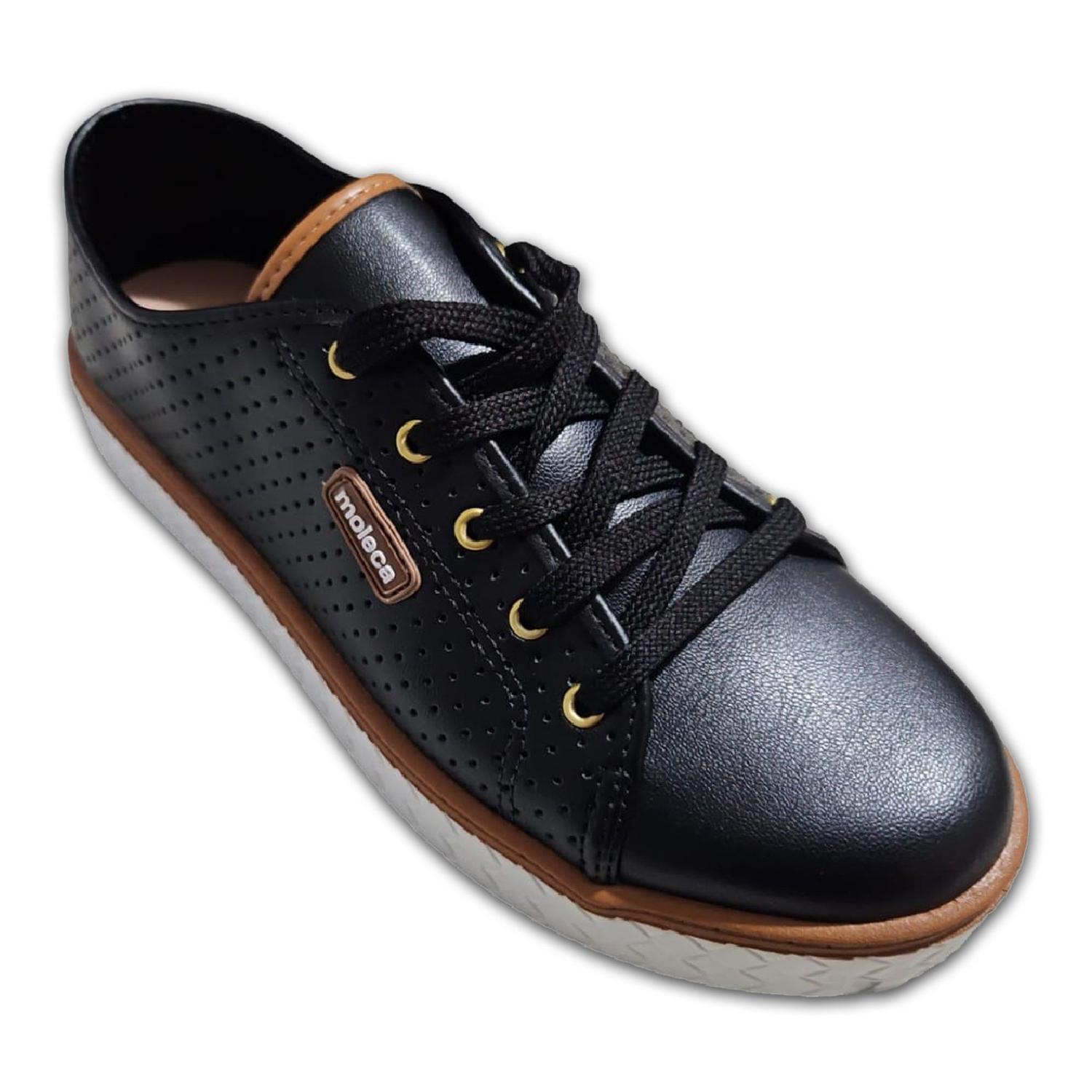 Tenis Feminino Preto 37 Tenis Feminino Moleca Casual Turim