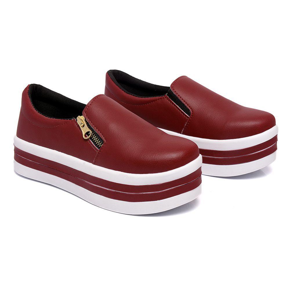 Tênis Feminino Plataforma Com Ziper Sola Alta Sapato Sapatenis - TennyWay -  Tênis Feminino - Magazine Luiza