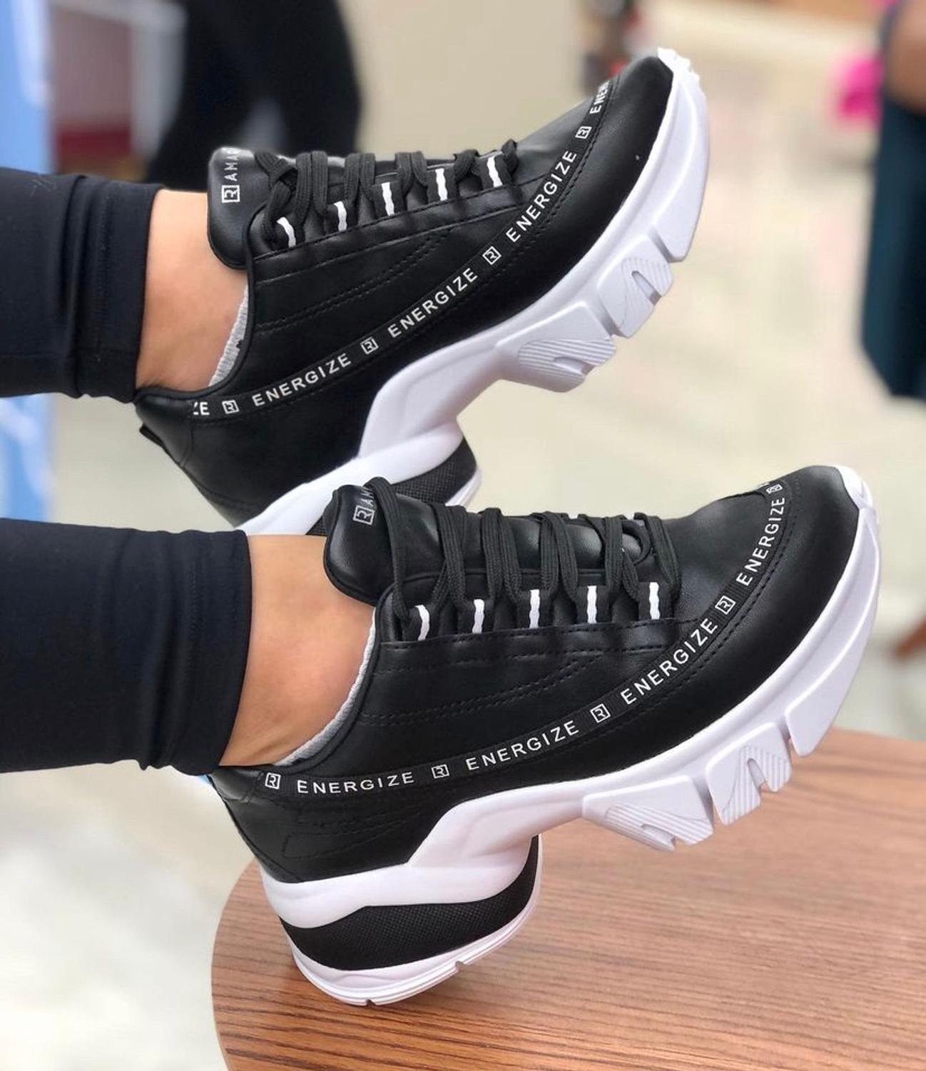 Tênis feminino Ramarim preto Dad Sneaker Chunky 21-80104 - Calçados  Femininos - Magazine Luiza