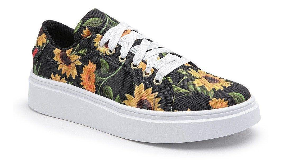 Tênis Feminino Sapatênis Casual Leve Confortavel Florido Verão Dia a Dia -  Gugi Calçados - Sapatênis Feminino - Magazine Luiza