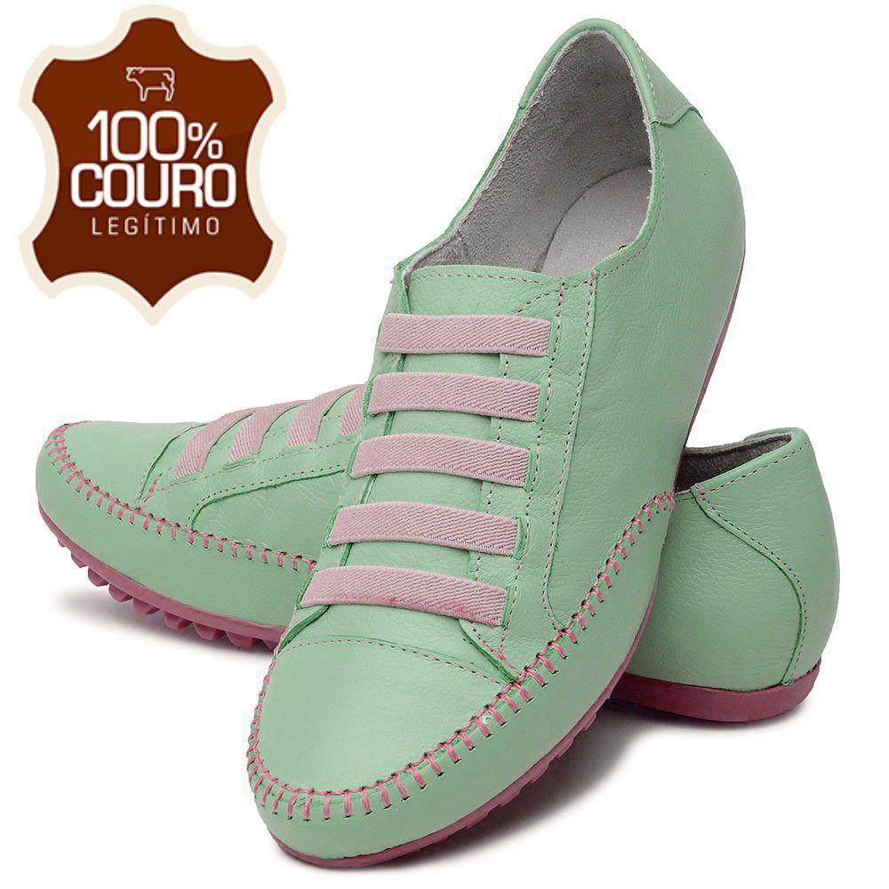 Tênis Feminino Sapatênis Mocassim Mocatênis Couro Azul Celeste - N 33 Até  42 - Calçados Brasil - Sapatênis Feminino - Magazine Luiza