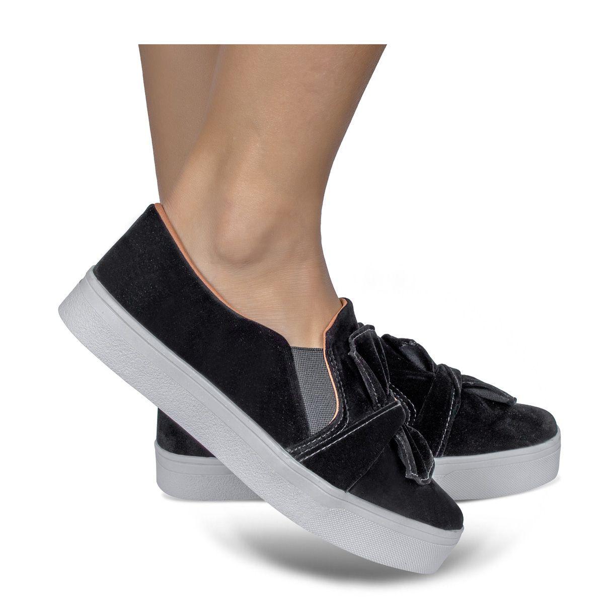Tenis Feminino Slip On Liso Iate Sapatilha Casual Super confortável - Kazup  - Slipper / Slip On Feminino - Magazine Luiza