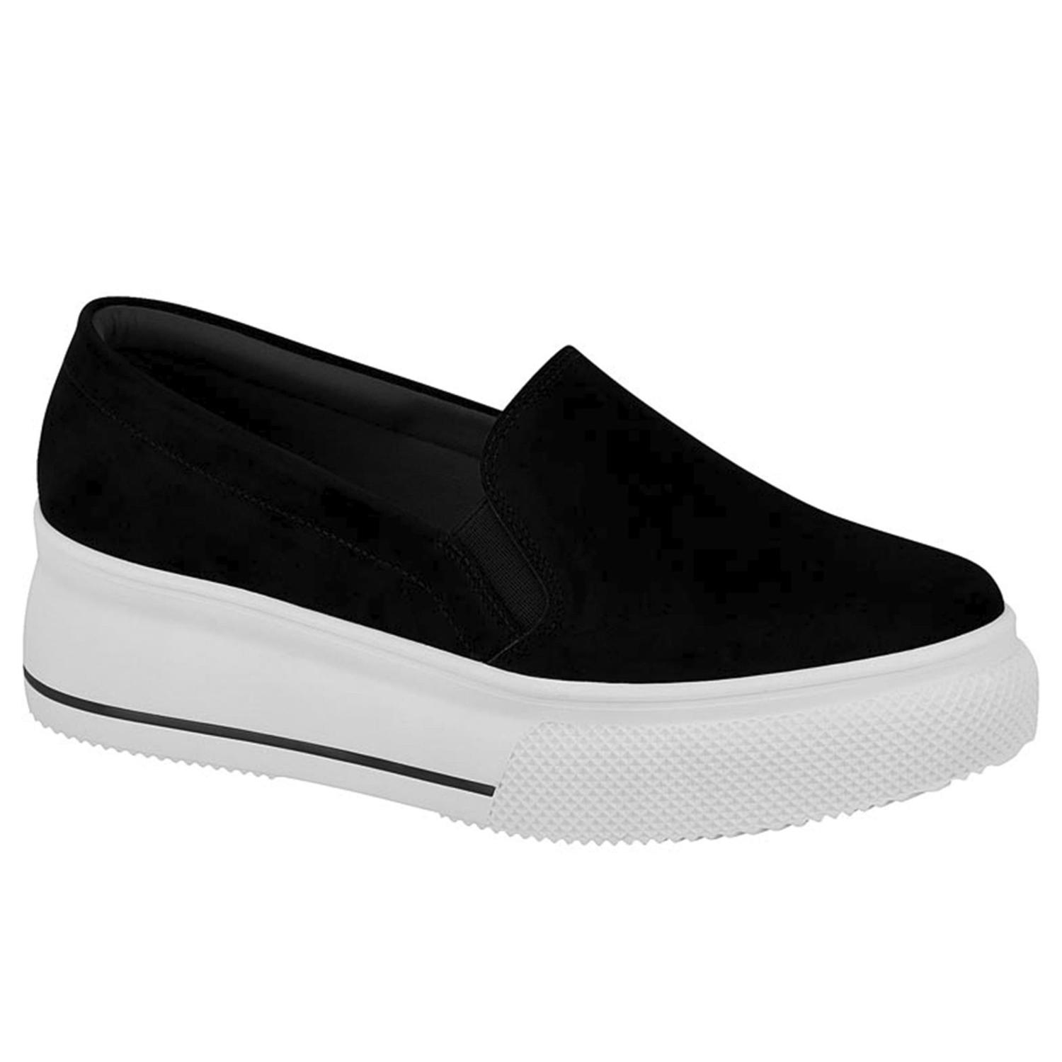 Tênis Beira Rio Slip On Preto Feminino 4275-101-18923-15745 | Omar Calçados