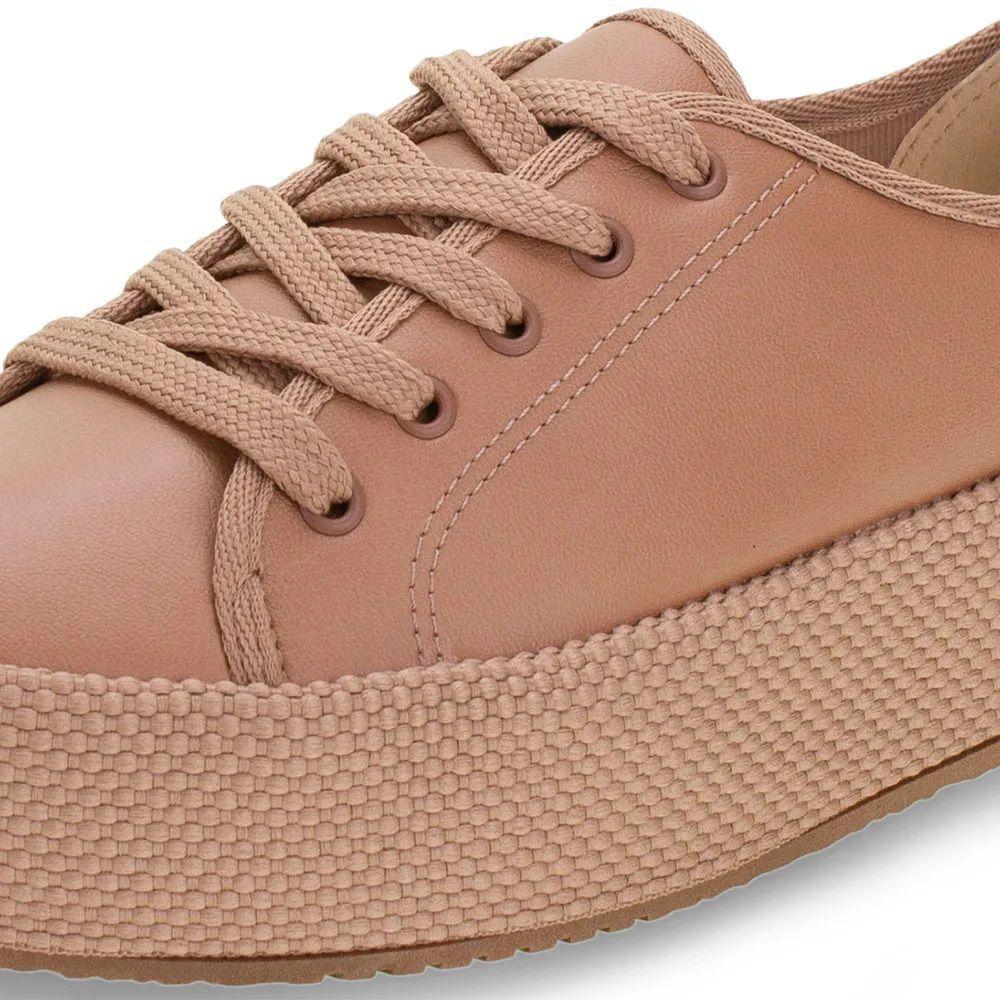 tenis flatform marrom