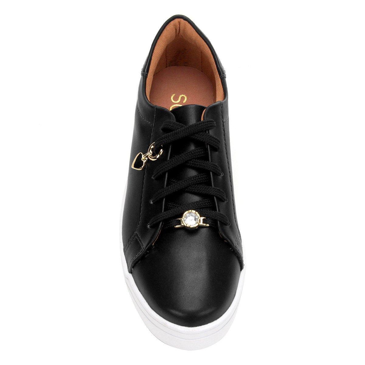 tênis flatform somoda com pingente feminino