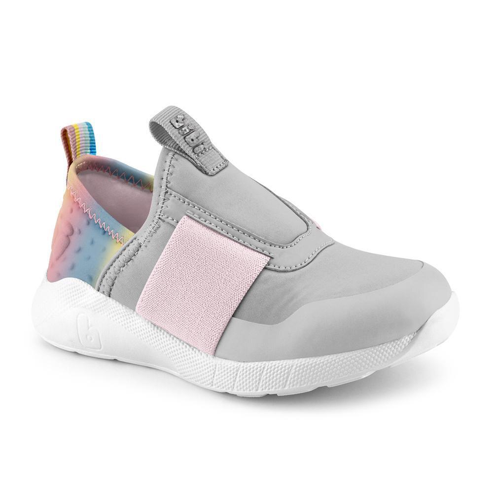 Tênis Infantil Bibi Evolution Feminino Cinza Rainbow 1053215 - Calçados Bibi  - Calçados Infantis - Magazine Luiza
