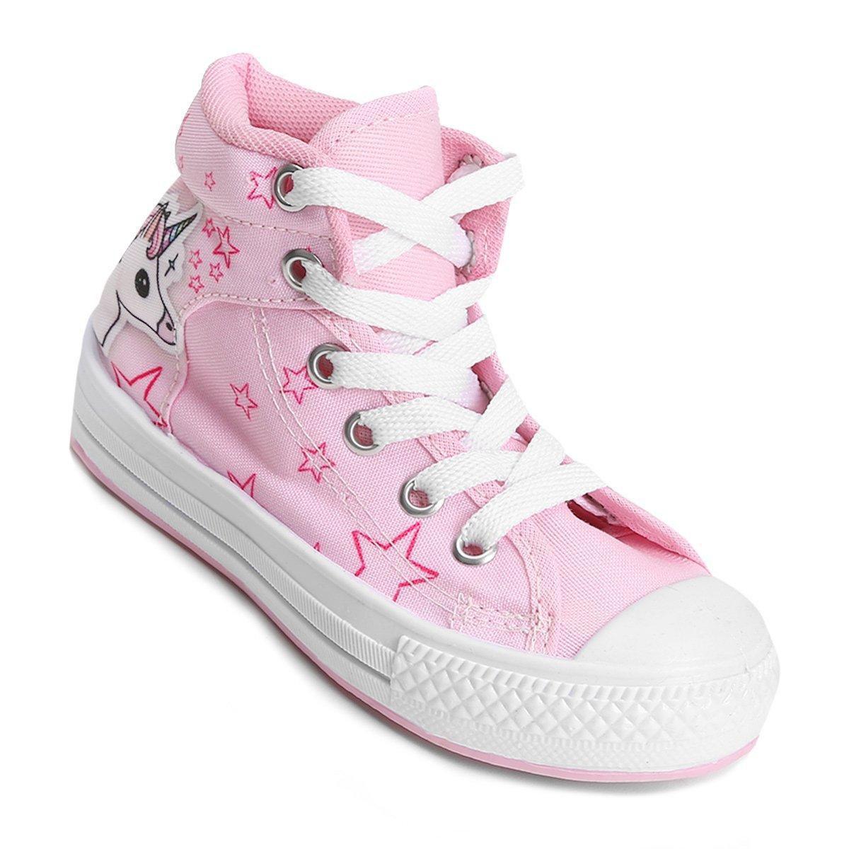 tênis infantil cano alto kurz unicórnio feminino