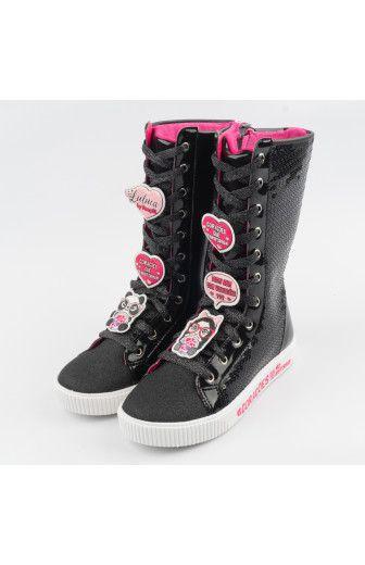 Tênis infantil cano alto luna luluca by pampili patches preto - Outros Moda  e Acessórios - Magazine Luiza