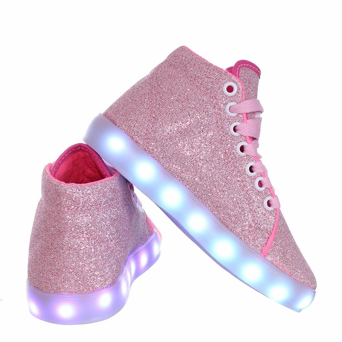 tenis led infantil recarregavel