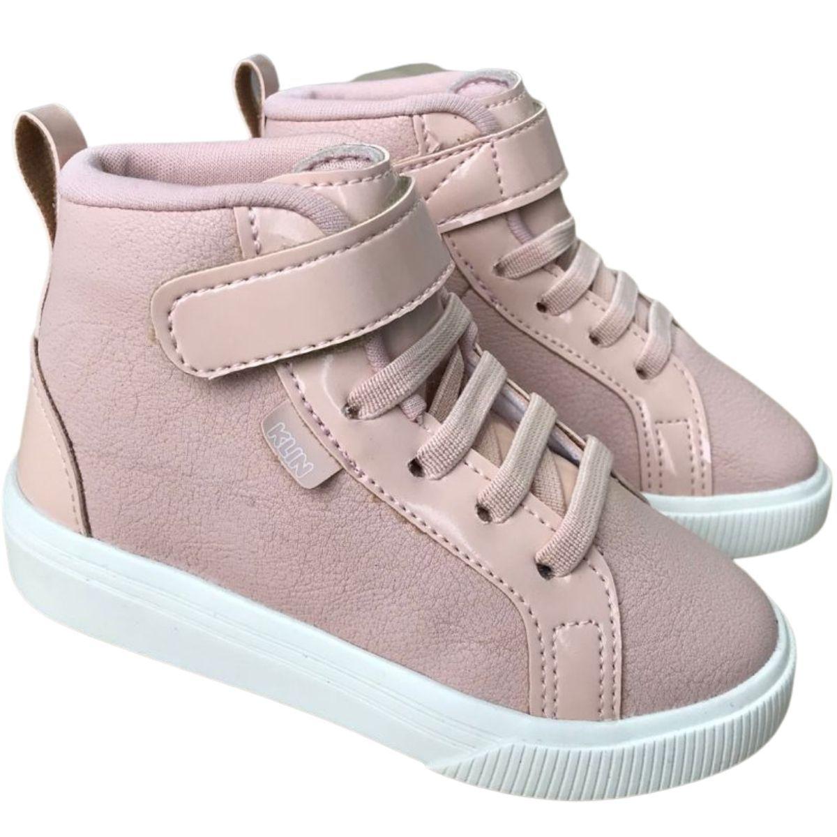 Tênis Infantil Feminino sem Cadarço Cano longo Botinha para Menina Klin  Linda Delicada Lançamento 225031 - Tênis Infantil - Magazine Luiza