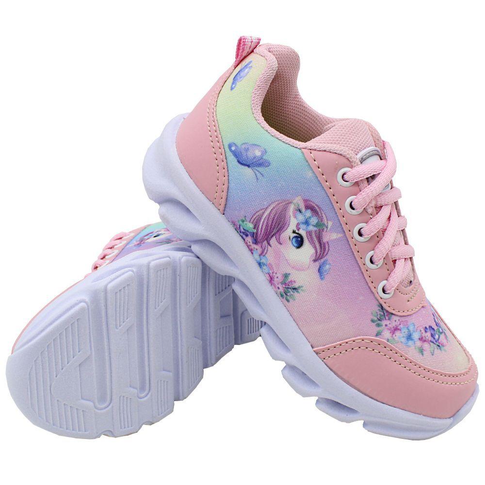Tênis Infantil Led Feminino Kid Star Unicórnio Rosa Luzinha - Tênis  Infantil - Magazine Luiza