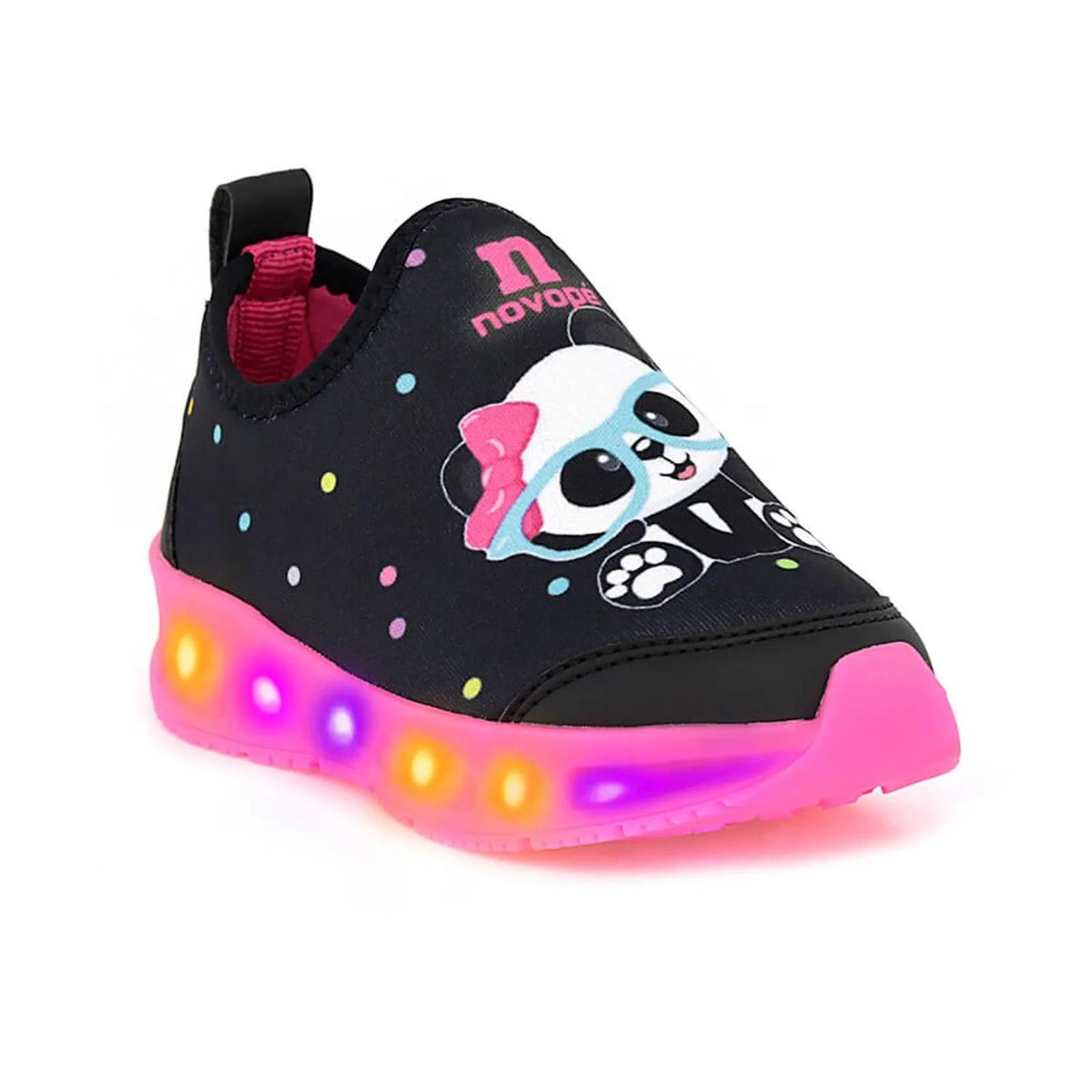 Tênis Novopé Infantil Feminino - Chumbo/pink - 100N262 F