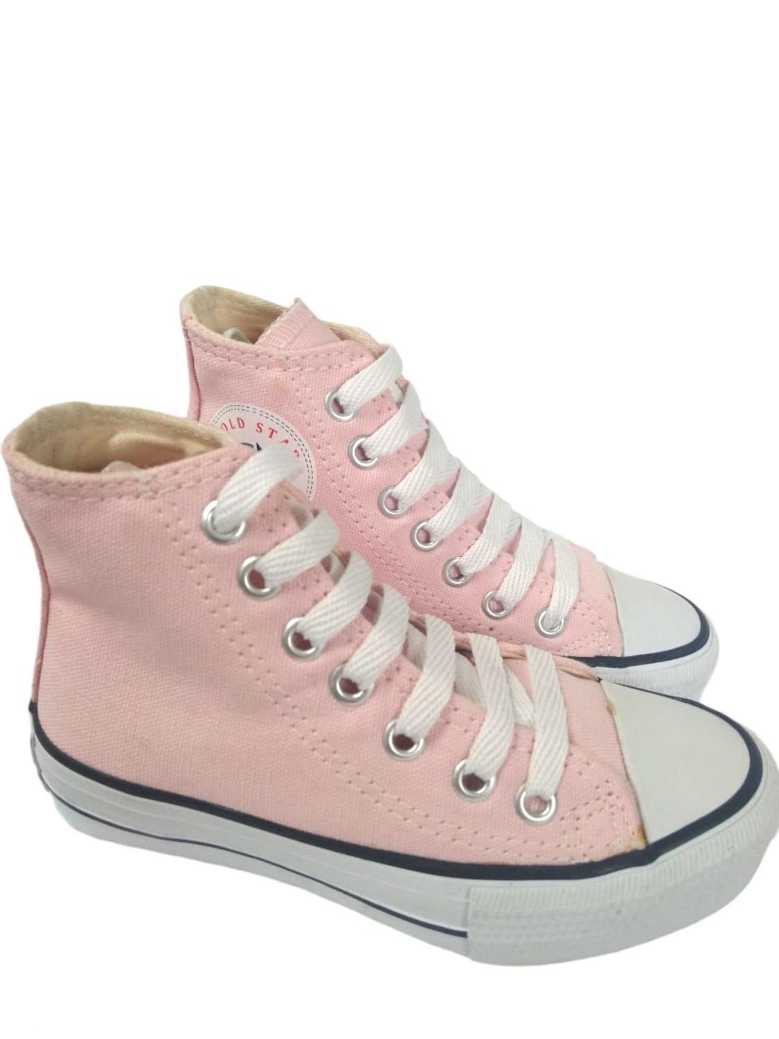 tenis infantil menina cano alto old star rosa 32 - Tênis Infantil -  Magazine Luiza