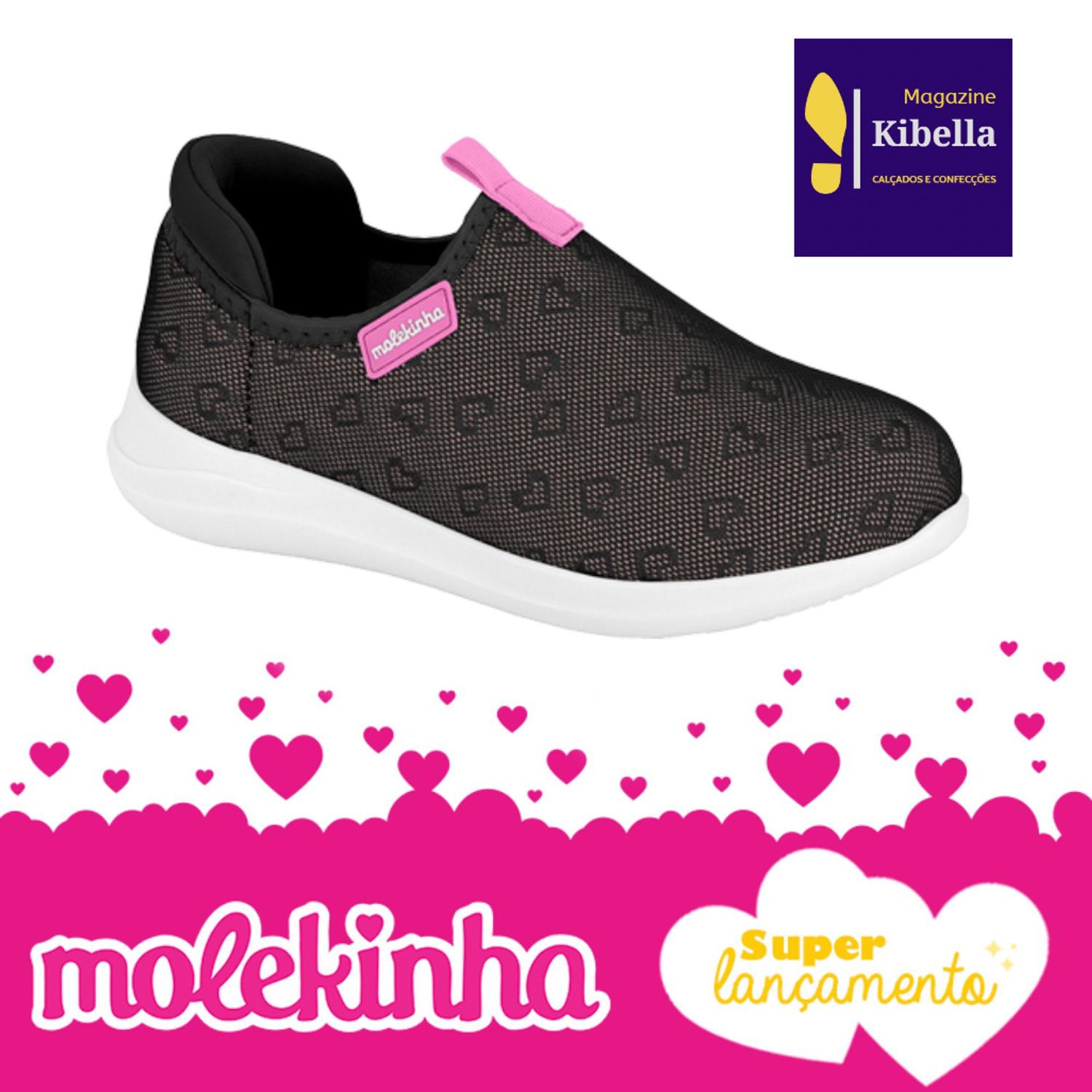 Tênis Infantil Molekinha 2503.321 Corações Menina Preto - Tênis Infantil -  Magazine Luiza