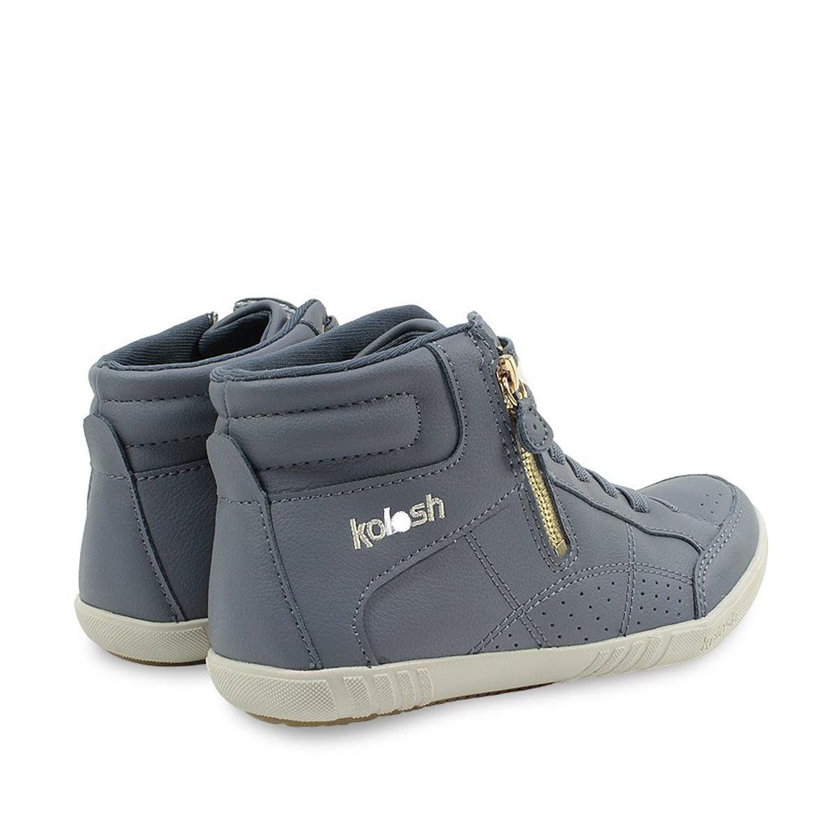 tênis cano alto kolosh zíper lateral feminino