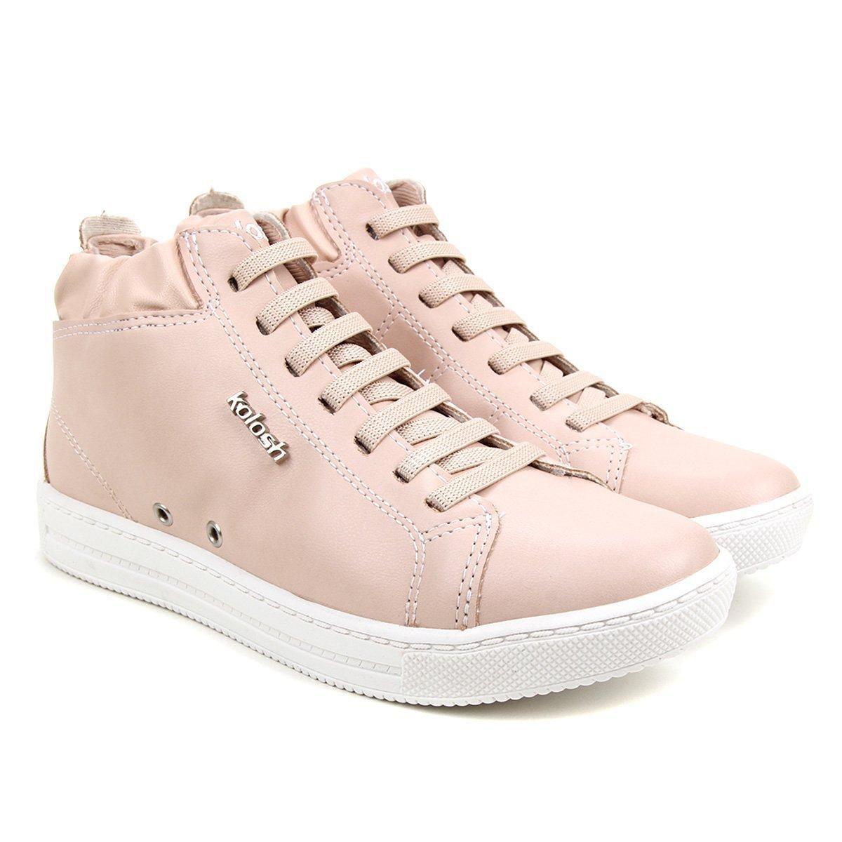 tênis casual feminino kolosh cano alto botinha couro