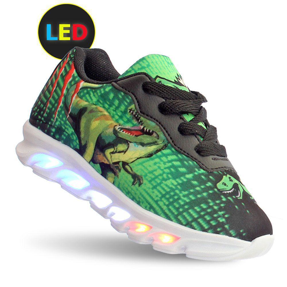 tenis de dinossauro com luzes