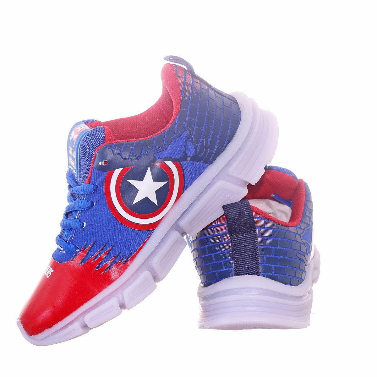 tenis led infantil capitao america