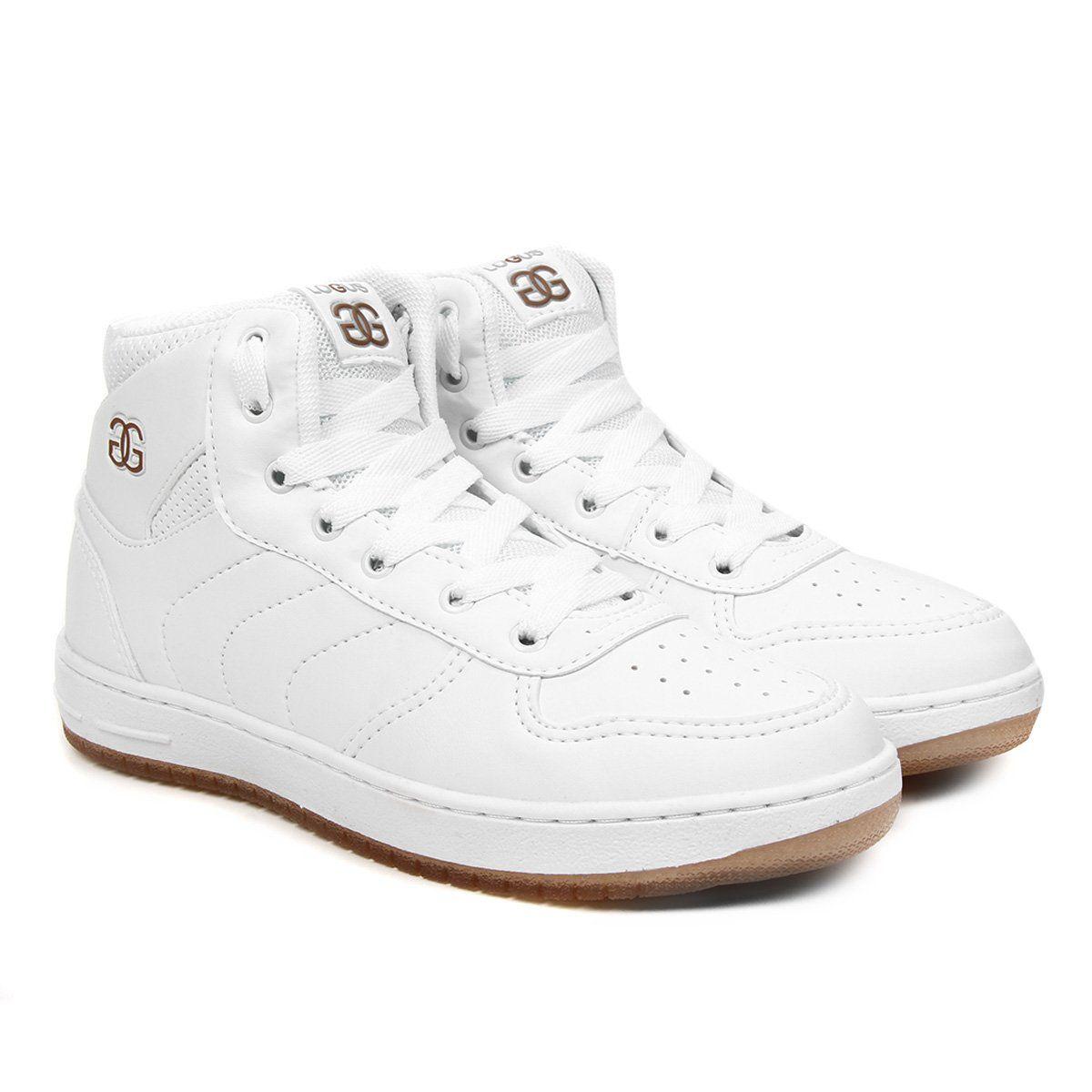 Tênis Cano Alto Tenis Logus Preto E Branco Tênis Logus 38 Preto E